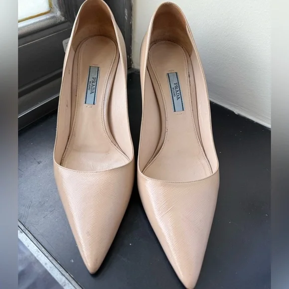 Prada Women's Nude Pumps - Picture 1 of 8